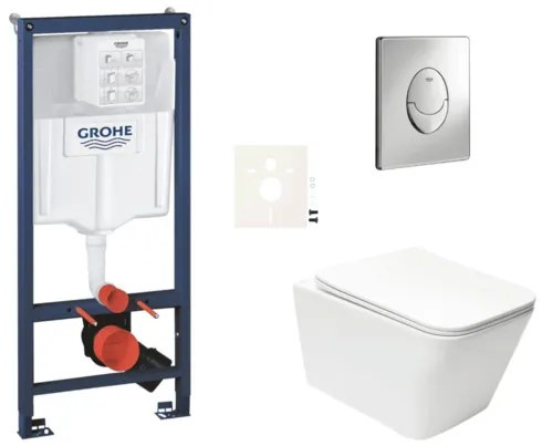 Závesný wc set do ľahkých stien / predstenová montáž SAT Infinitio SIKOGRSIN12SA