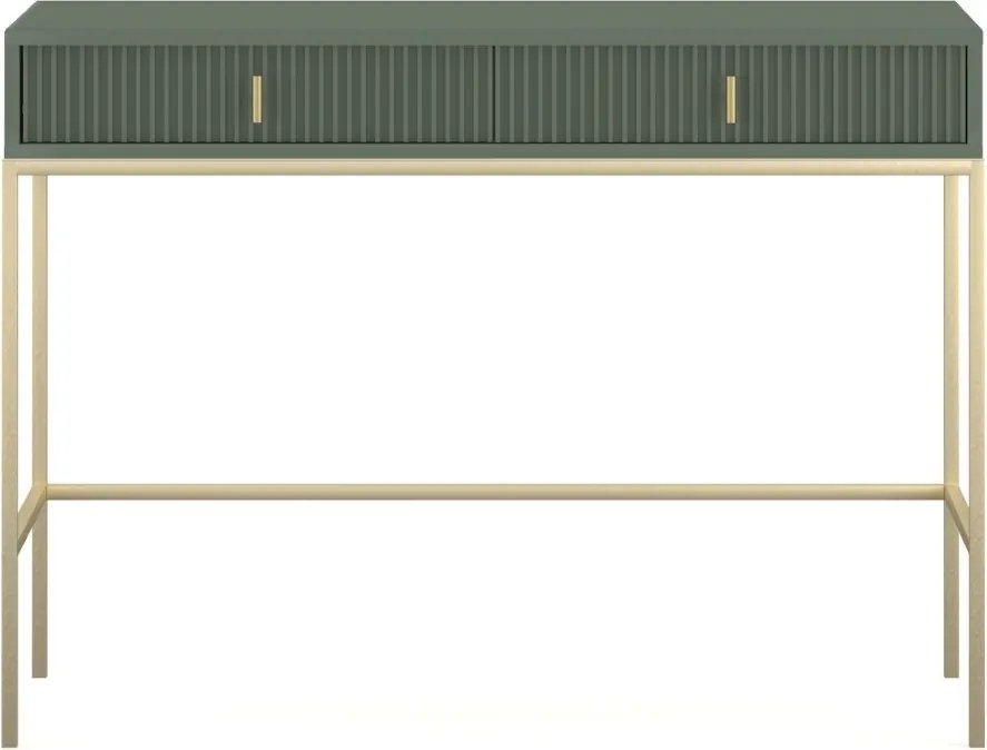 Toaletní stolek Maggiore 104 cm zelený/zlatý