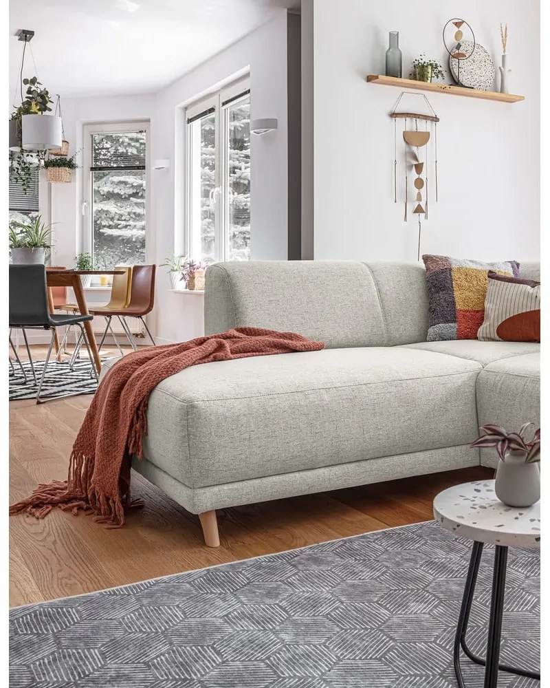 Béžová rozkladacia/s úložným priestorom rohová pohovka (ľavý roh/do L) Classy Sophie – Miuform