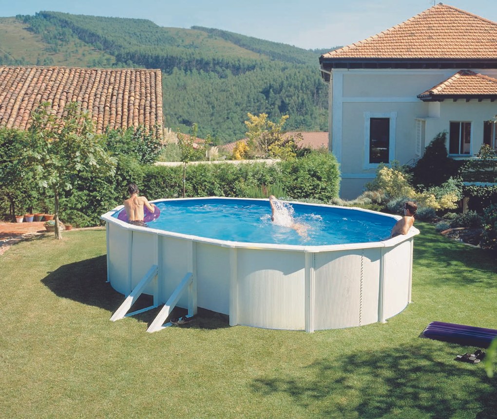 Planet Pool Nadzemný bazén s oceľovou stenou Classic white/blue 5,35 x 3 x 1,2 41029