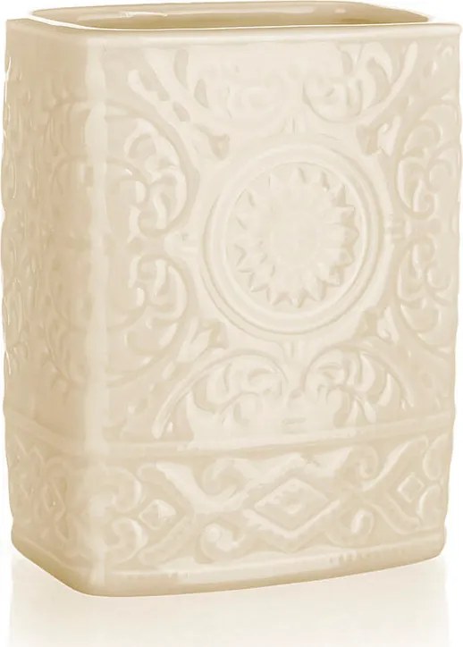 Kelímok na kefky keramický béžový