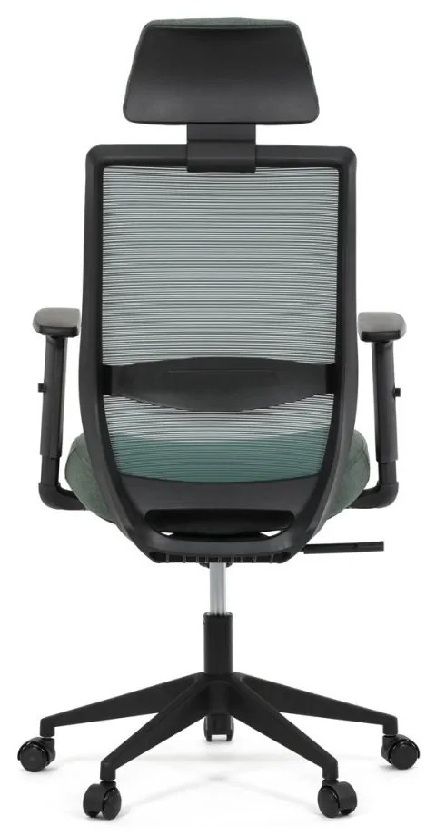 Kancelárska ergonomická stolička SENA — látka, čierna / zelená
