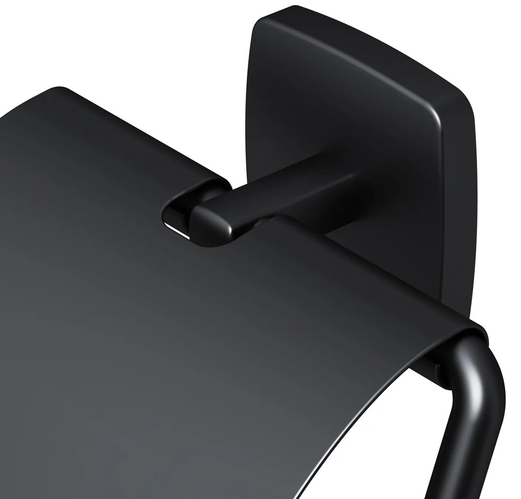 Držiak na toaletný papier AM.PM Gem AGA341422 s vekom, čierny