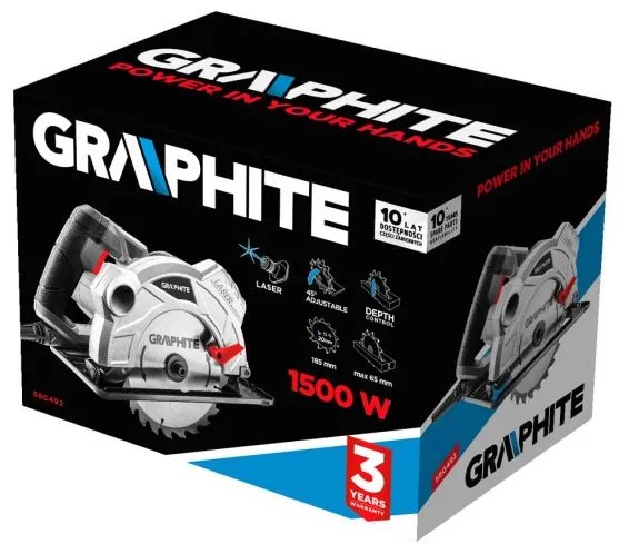 Kotúčová píla 1500W GRAPHITE | 58G492