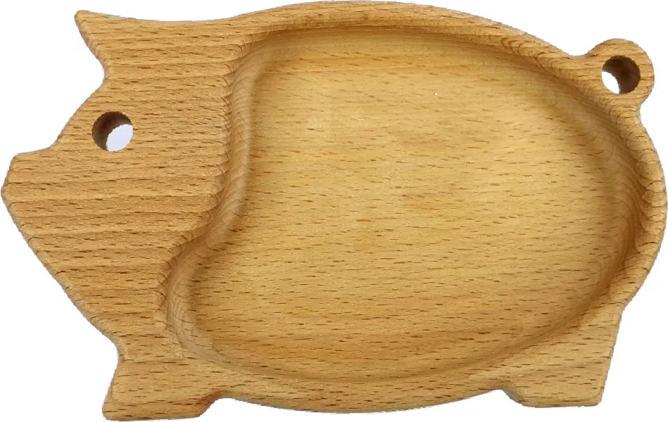 AMADEA Drevená miska v tvare ošípanej, masívne drevo, rozmer 20x12,50x2 cm