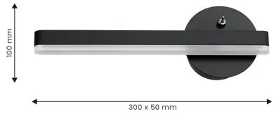 LED Nástenné svietidlo SYDNEY LED/6W/230V čierna
