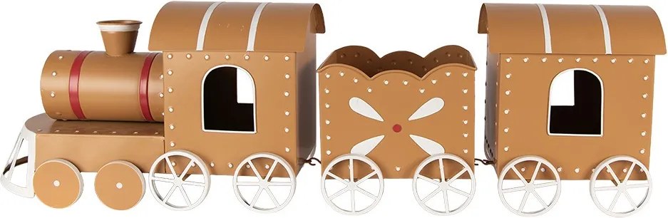 Vianočné dekorácie figúrka hnedý vláčik Train – 97*19*28 cm