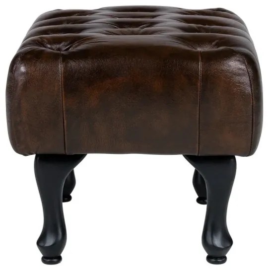furniture-nabytek.cz - Taburet Chesterfield Pittsfield z pravej kože, hnedý