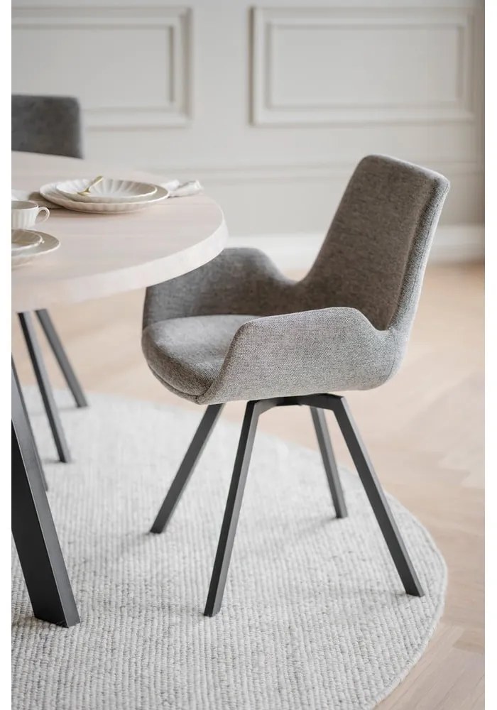 Sivé čalúnené jedálenské kreslá v súprave 2 ks Norwell – Rowico