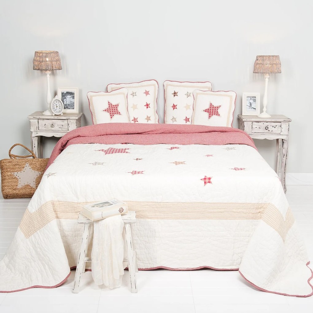 Prikrývka na posteľ Hvězdčky - 140*220 cm