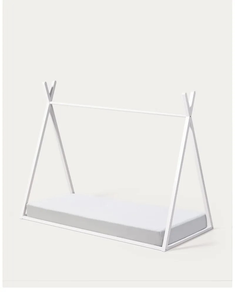 Biela domčeková detská posteľ z bukového dreva s roštom 90x190 cm Maralis – Kave Home