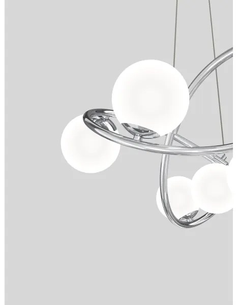 Wofi 7014-807 - LED Luster na lanku NANCY 8xG9/3,5W/230V lesklý chróm