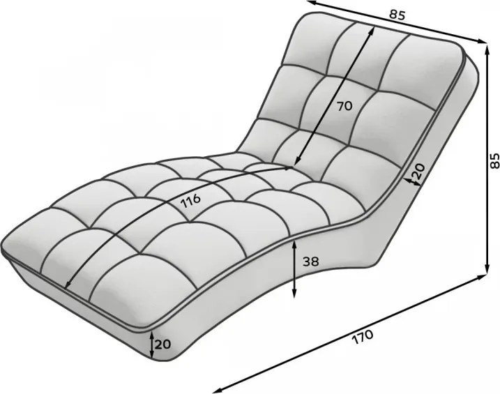 Relaxačné kreslo - leňoška NANA, modrá (Nube 40)