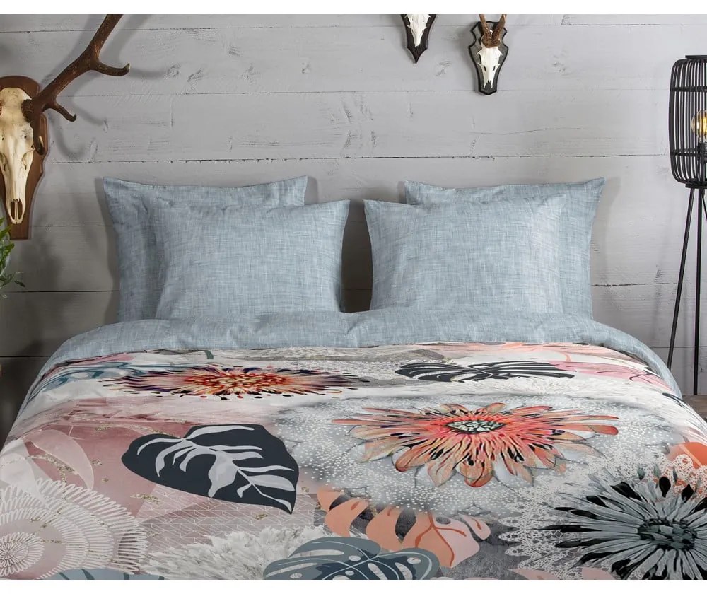 Sivé flanelové obliečky na jednolôžko 140x200 cm Ralvira – HIP