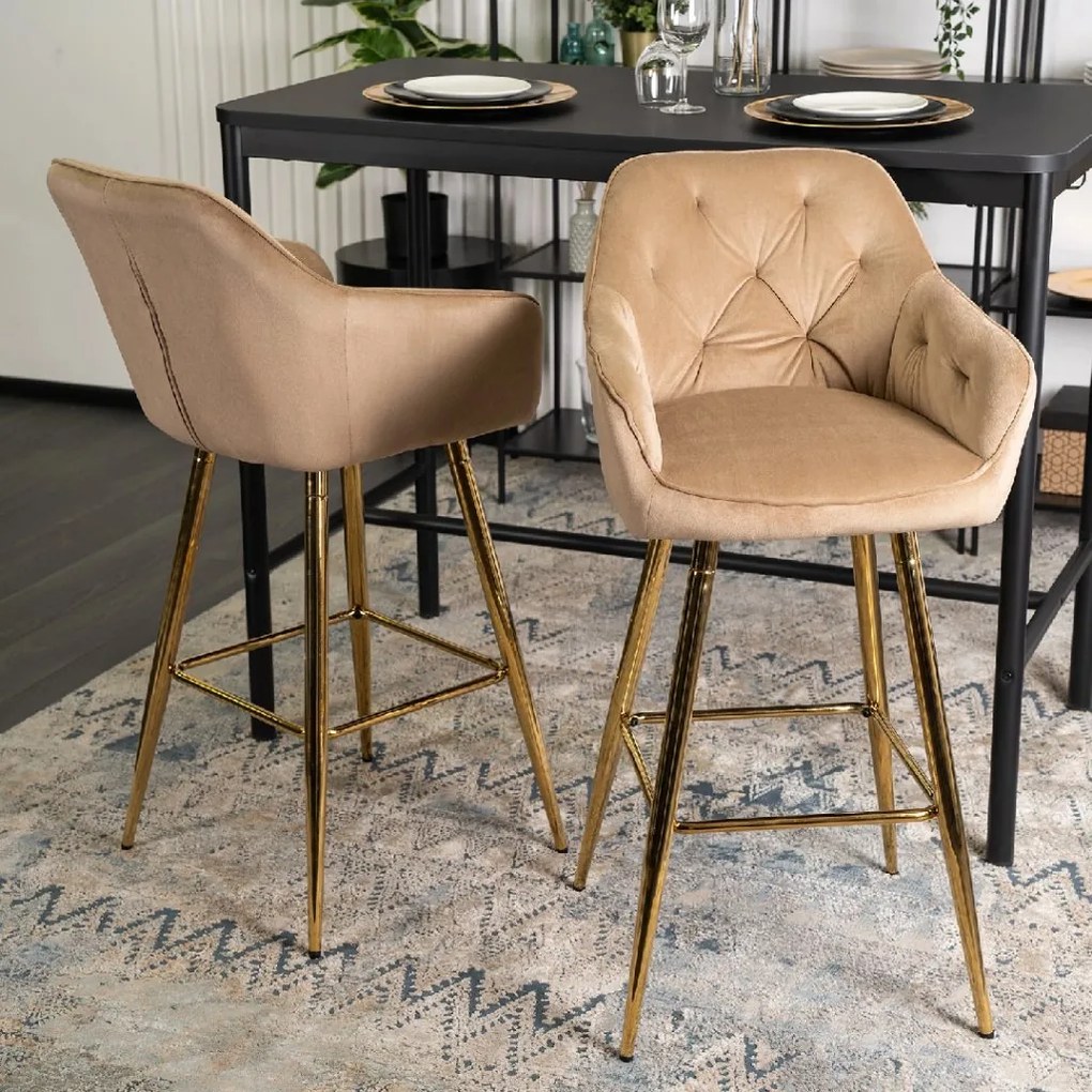 PROXIMA.store - Čalúnené barové kreslo SALEM FARBA: sivá