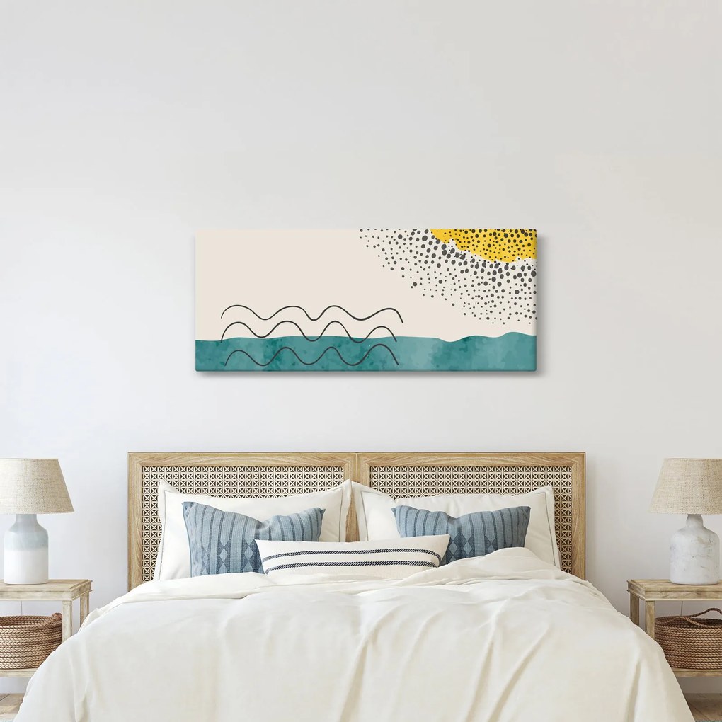 Obraz - Abstraktná maľba pláže N⁰1 (120x50 cm)