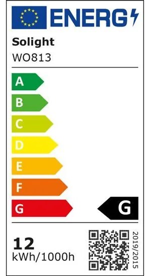 SOLIGHT LED vonkajšie nástenné svietidlo TERNI 12W | 3000K | 560lm | IP44 | PIR senzor, čierne