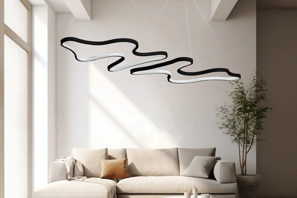 Stropní LED svítidlo DUPLE ARTISAN černé/studená bílá