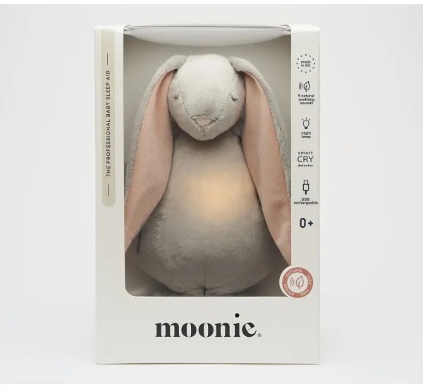 Moonie - Uspávadlo s melódiou a svetlom zajačik 2.0 cloud