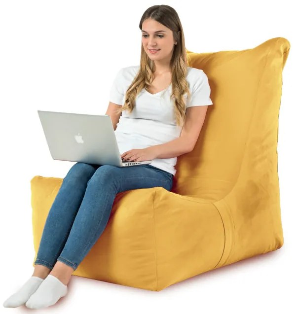 Moderné kreslo DISTINTO horčicová