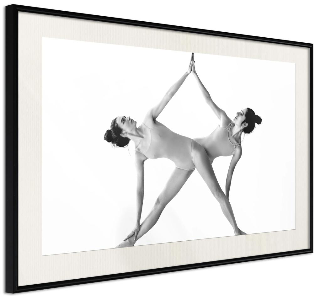 Artgeist Plagát - Yoga [Poster] Veľkosť: 30x20, Verzia: Čierny rám s passe-partout