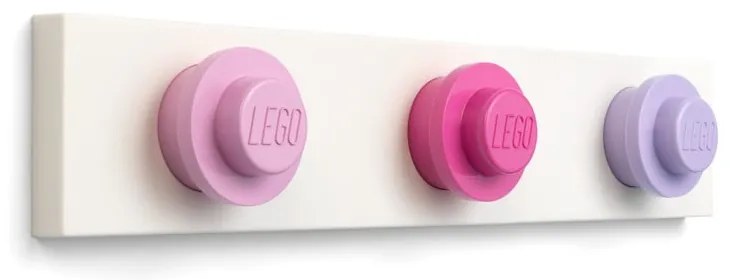 Nástenný vešiak vo svetloružovej, tmavoružovej, tmavosivej farbe LEGO®