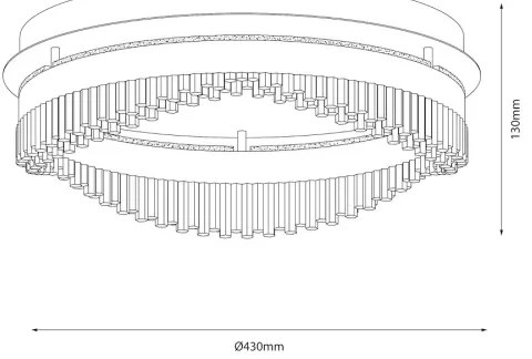 LED Stropné svietidlo LED/36W/230V pr. 43 cm zlaté
