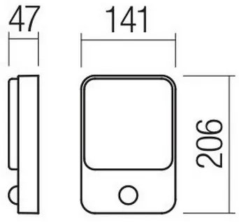 Redo 90134 -LED Vonkajšie nástenné svietidlo COLIN LED/9W/230V 4000K IP54 antracit