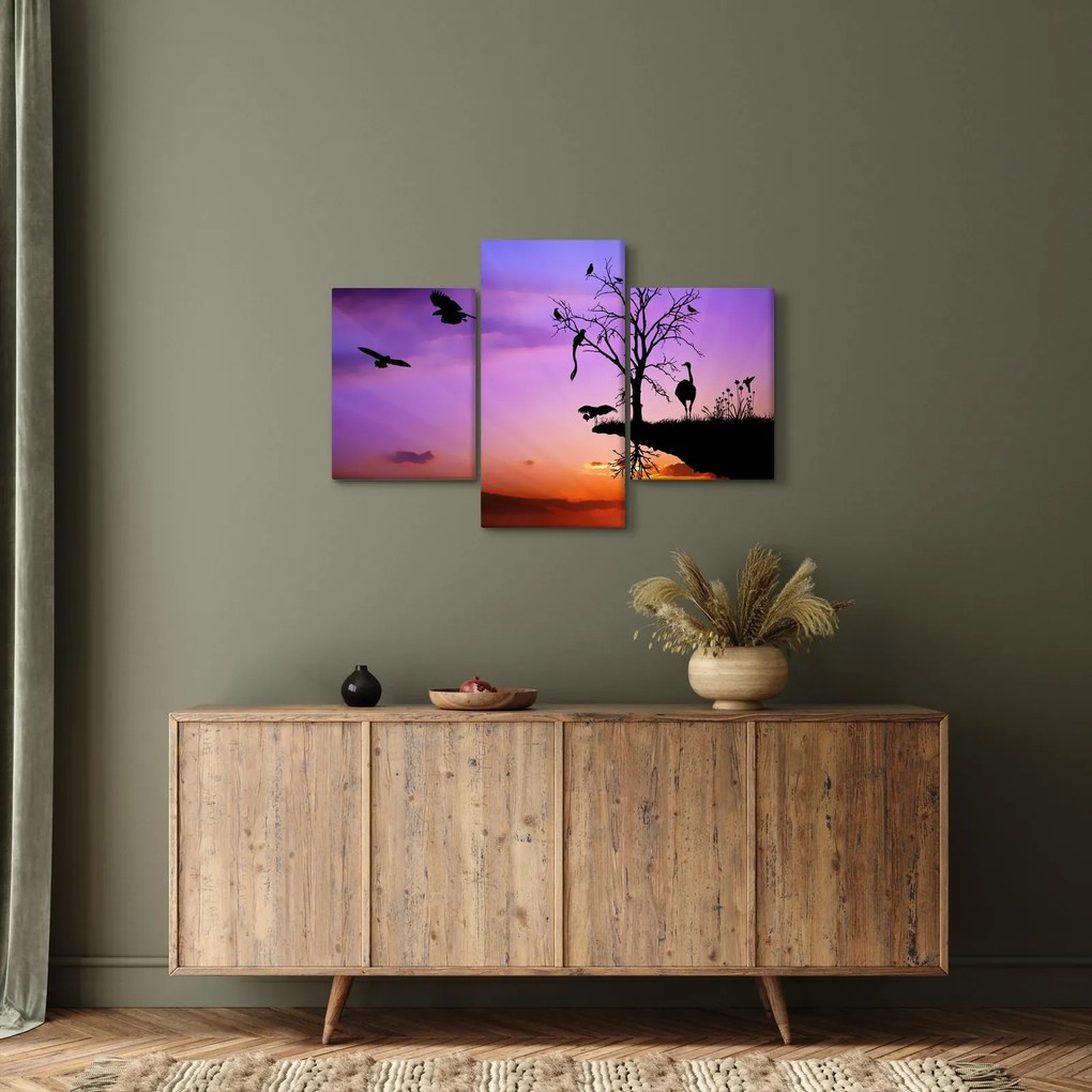 Obraz - Siluety zvierat (90x60 cm)