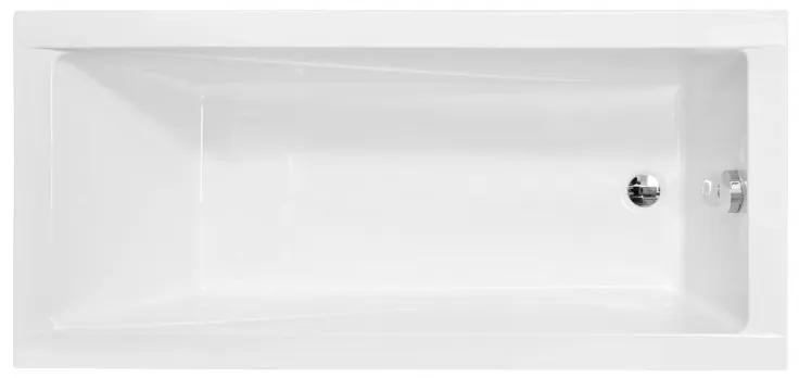 D‘Eluxe - VANE - Obdĺžniková akrylátová Vaňa CLASSIC x, , MW01DS12 + automatický sifón (chrómový) Klasická obĺžniková vaňa lesklá biela 120 70 55.5 120x70x55,5