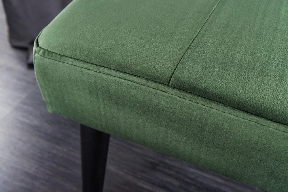 Invicta Interior - Elegantná lavica BOUTIQUE 95 cm, zelená, zamat