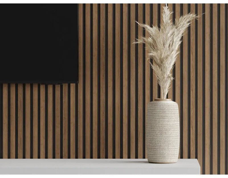 Mexen Lam-B, stenové lamely 275 × 31,5 cm, HDF doska 4 mm, dub moka, S100-275317-2812-074