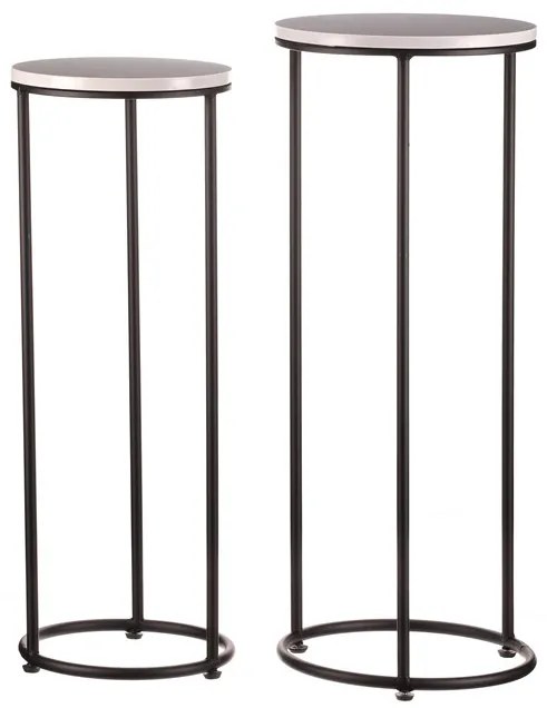 Autronic BONTEC Stojan na kvety - kov, bridlicová doska, cena za sadu 2 ks Farba: Čierna