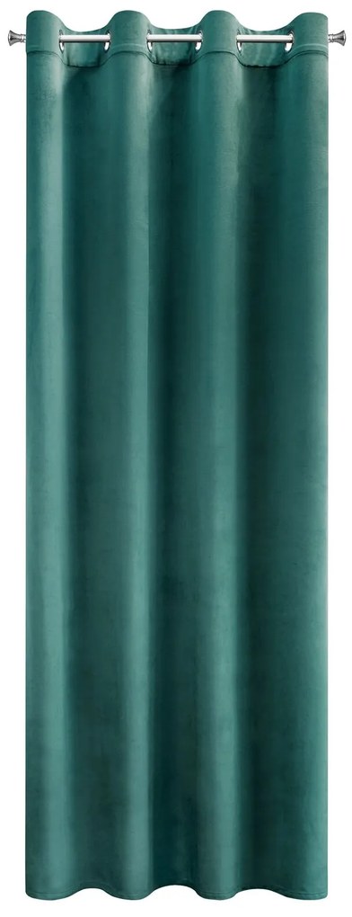 ZATEMŇOVACÍ ZÁVES NA KRÚŽKOCH DARLA SADA 2KS 140X250 CM TMAVOTYRKYSOVÁ