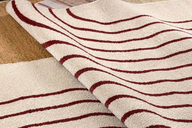 Koberec FUSION 0001 béžový / bordový