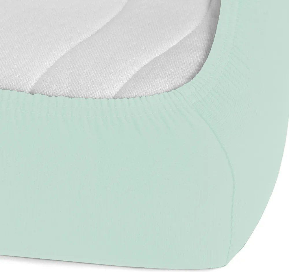 Detské jersey napínacie prestieradlo do postieľky JR-034 Mintové 60 x 120 x 10 cm - do postieľky