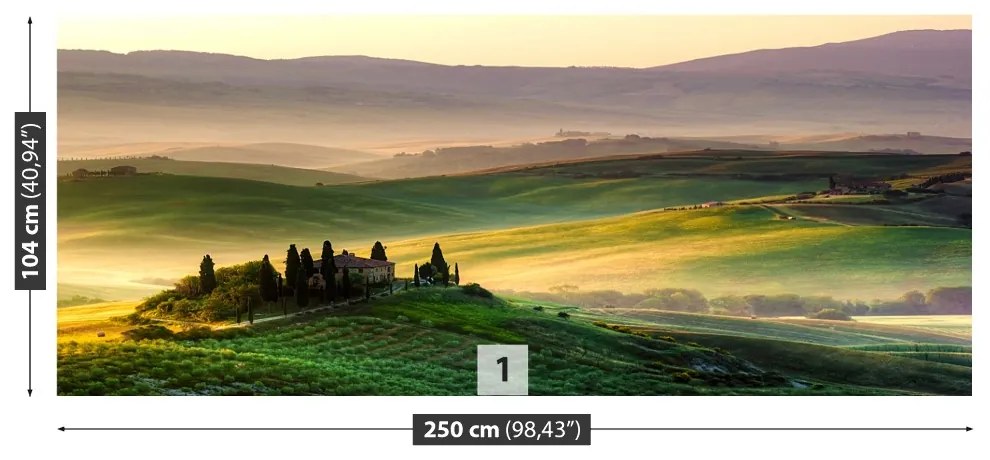 Fototapeta Vliesová Panorama toskánska 152x104 cm