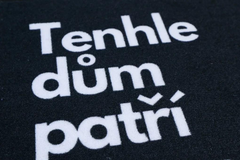 Mercury Flooring, Rohožka Tento dom patrí banke 40x60 cm, 40x60, čierna