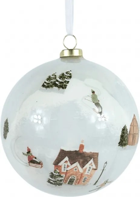 Vianočná ozdoba WINTERLY 8 cm, biela