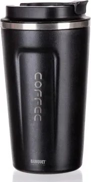 Cestovný termohrnček Arty 450 ml, čierny%