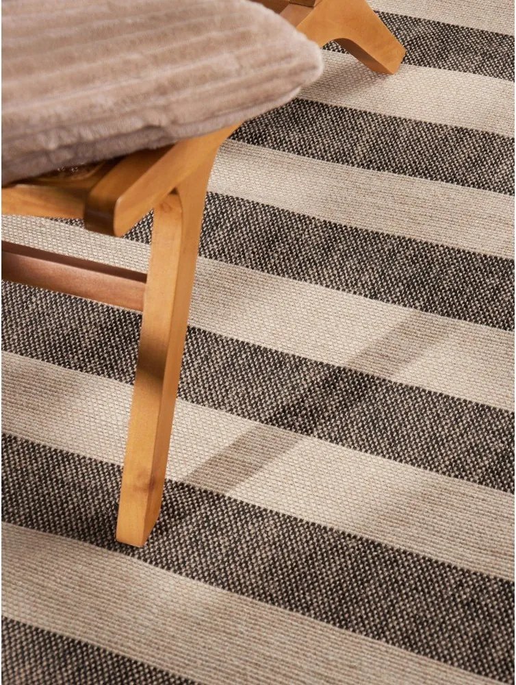 Čierny/krémovobiely obojstranný/ručne tkaný jutový koberec 120x170 cm Playa – Hanse Home