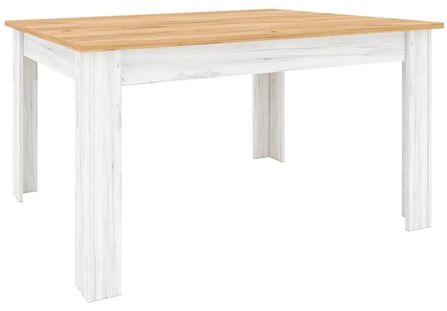 Kondela Jedálenský stôl, rozkladací, dub craft zlatý/dub craft biely, 135-184x86 cm, SUDBURY