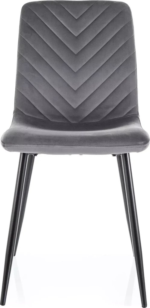 SI Daren Velvet stolička sivý
