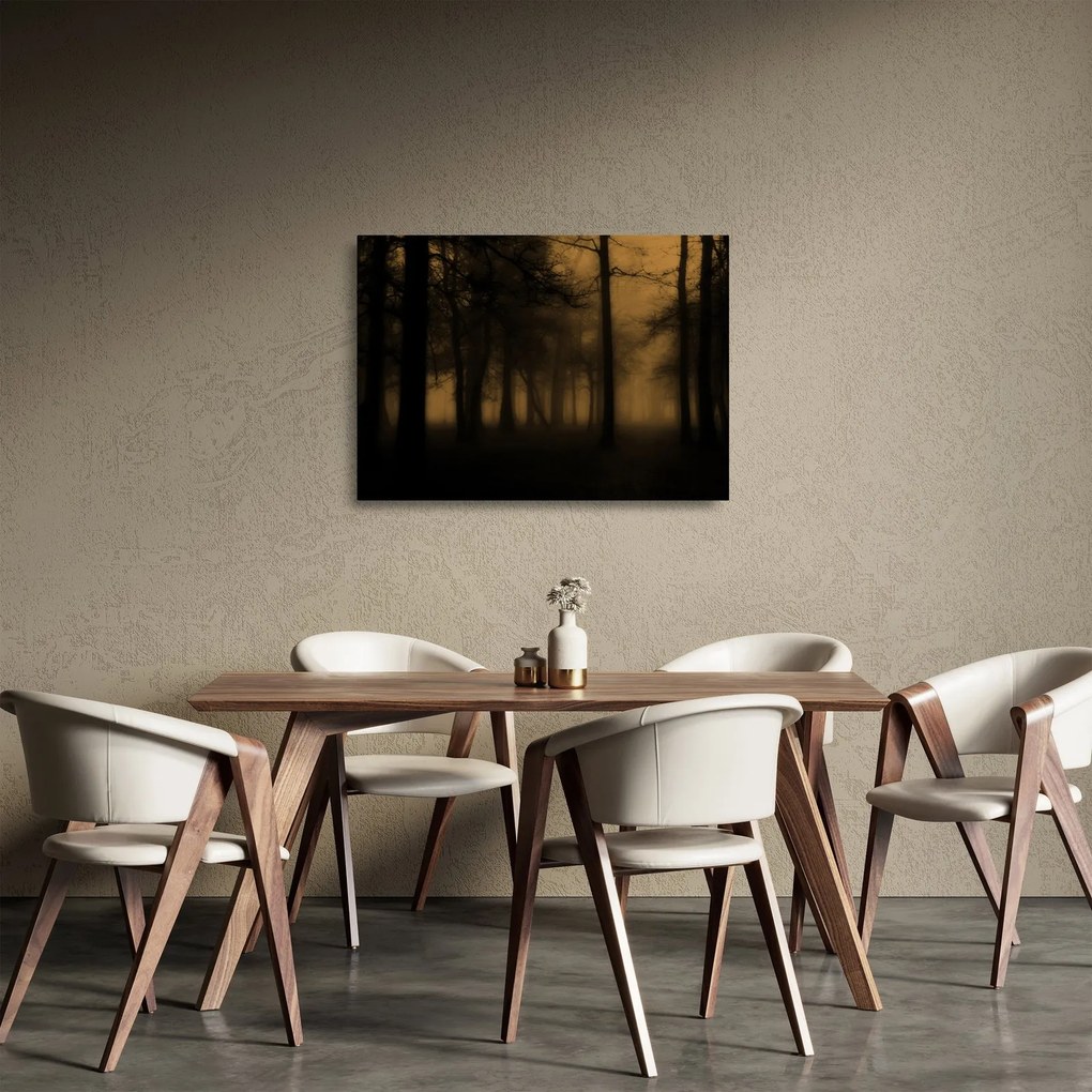 Sklenený obraz - Temný les (70x50 cm)