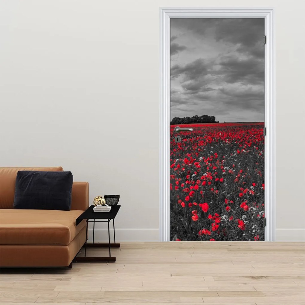 Fototapeta na dvere - Vlčie maky (95x205cm)