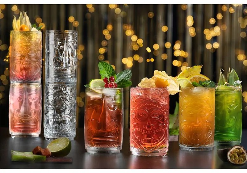 RCR POHÁR NA VODU TIKI PULCINELLA 450ML SADA 4 KS