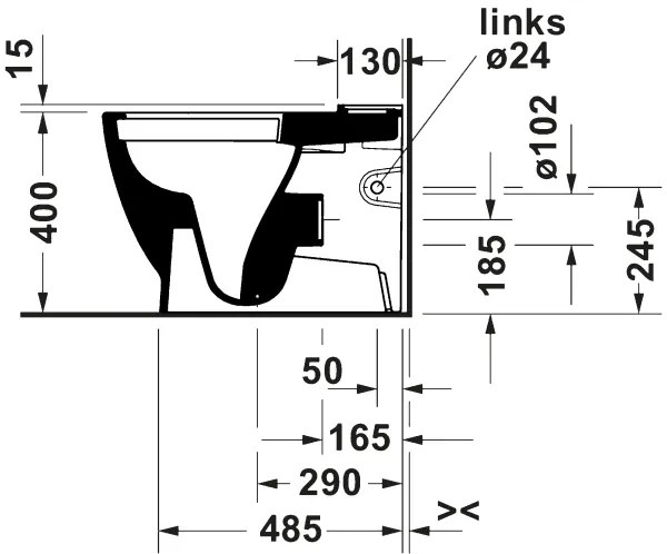 Duravit 20600900002 - WC kombi D-CODE keramika/lesklá biela