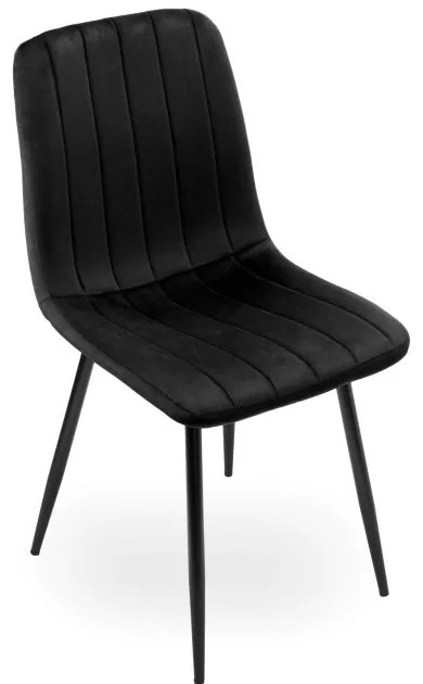 Jedálenská stolička FRESNO VELVET čierna