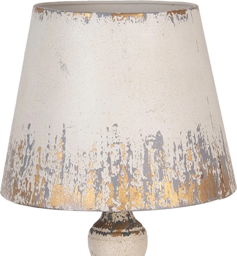 Béžová antik kovová stolná lampa Aurélia - Ø 32*47 cm E27/ma* 1*60W