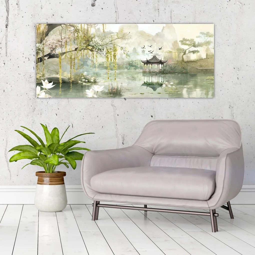 Obraz - Čínske jazero (120x50 cm)
